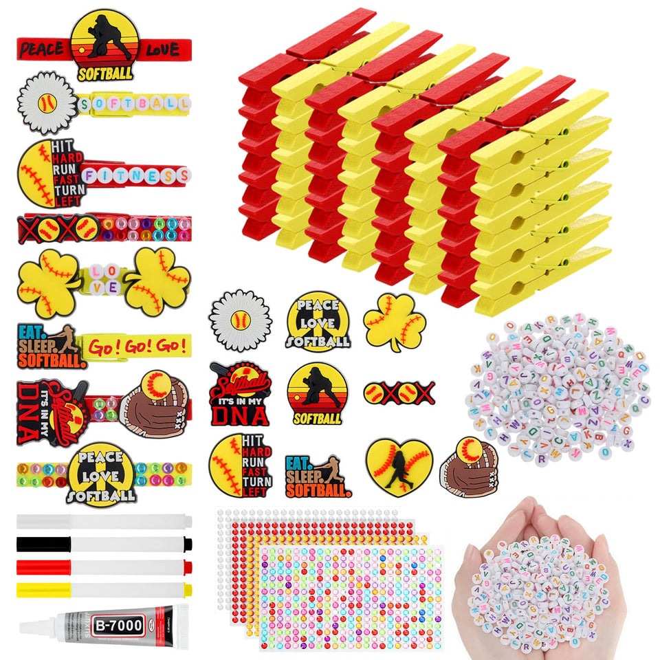 Amyhill cheer pins wooden clips decorate backpacks with durable, reusable team spirit