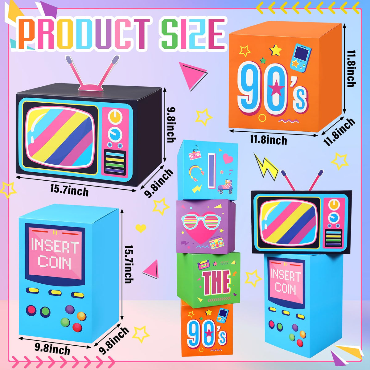 Amyhill disco-theme party boxes enhance nostalgic ambiance and serve as backdrops.