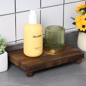 Amyhill farmhouse wood stand adds vintage charm while organizing small items.