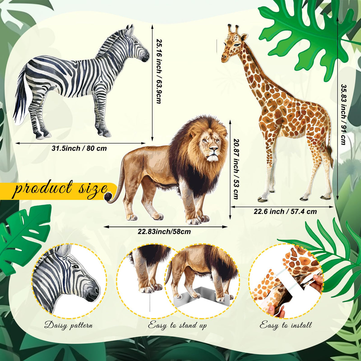 Amyhill giraffe cutout standup creates dramatic height for displays