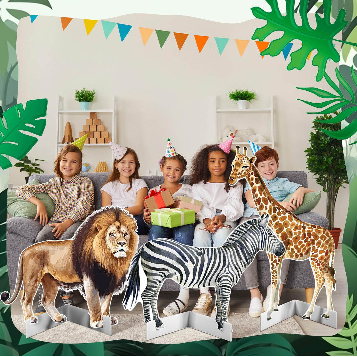 Amyhill zebra cutout standup adds vibrant jungle vibe to parties