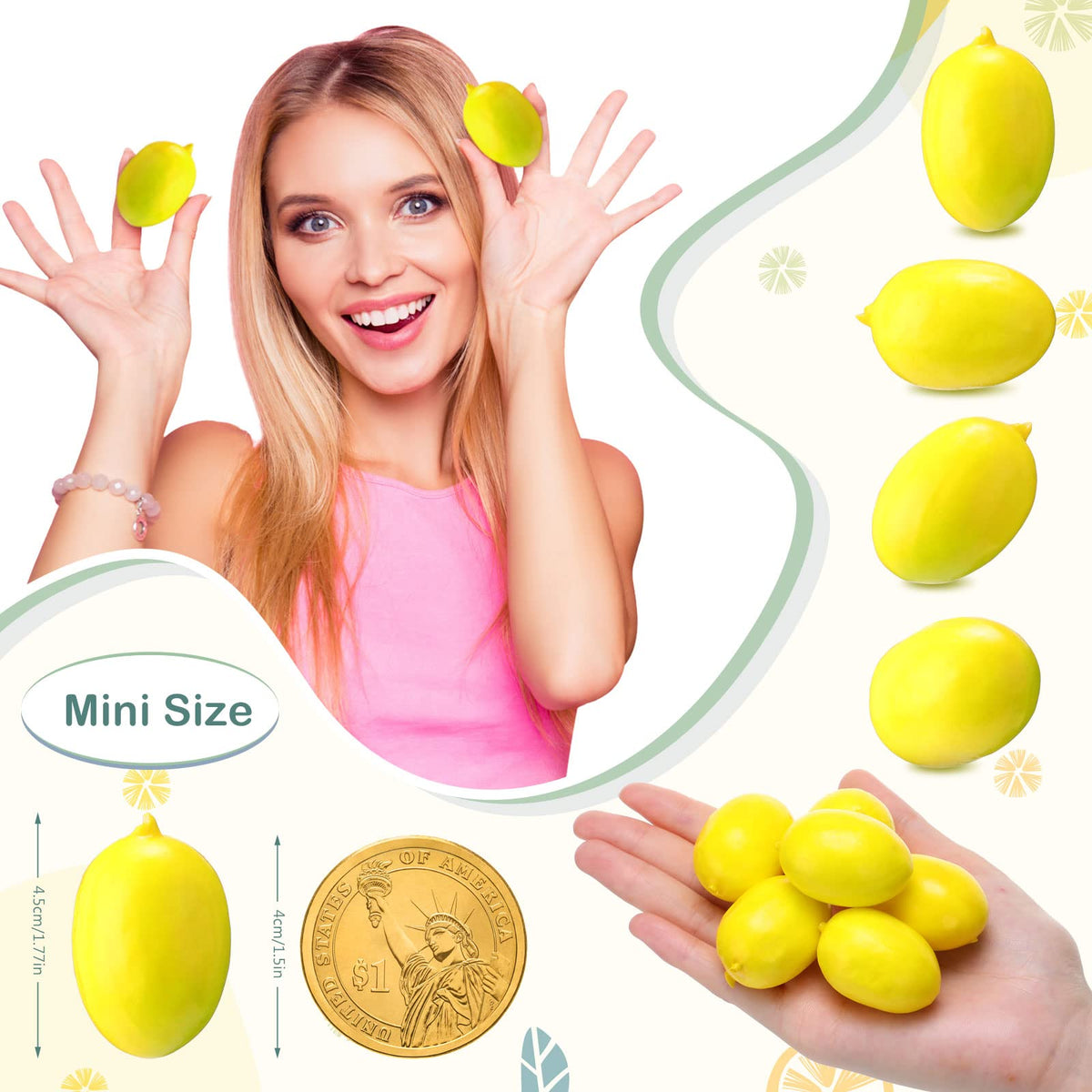 Amyhill mini lemon foam texture highlights bright colors for lively displays.