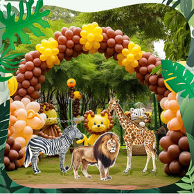Amyhill safari party backdrop enhances baby showers and birthdays