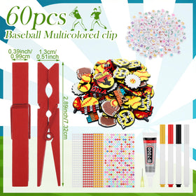 Amyhill softball stickers PVC patches add colorful flair to uniforms and bags