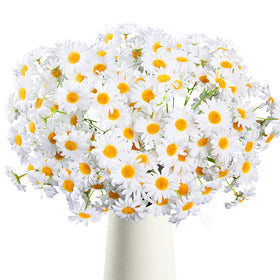 AmyHomie artificial daisies bulk display for large-scale decorating projects.