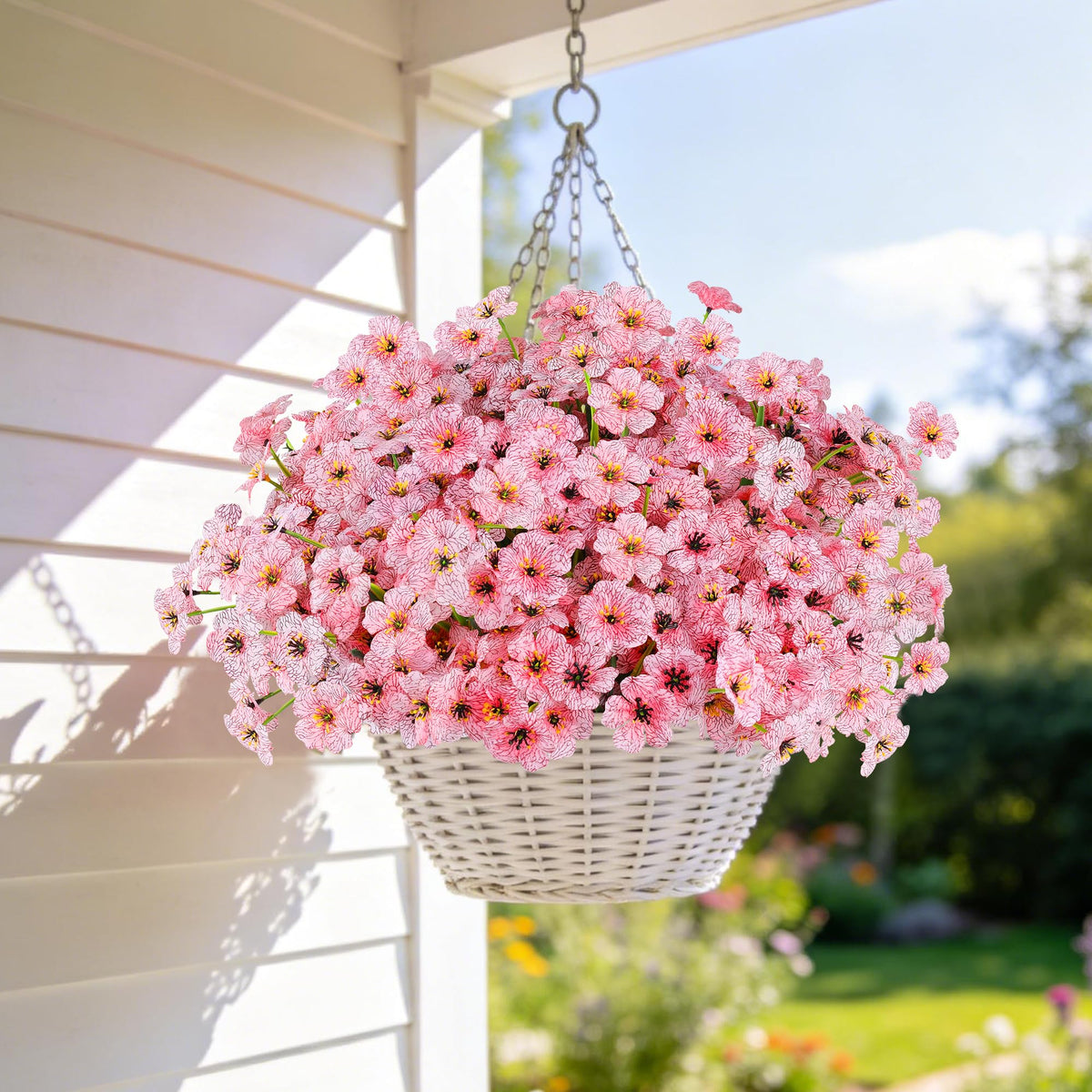 AmyHomie artificial flowers for garden porch pink display