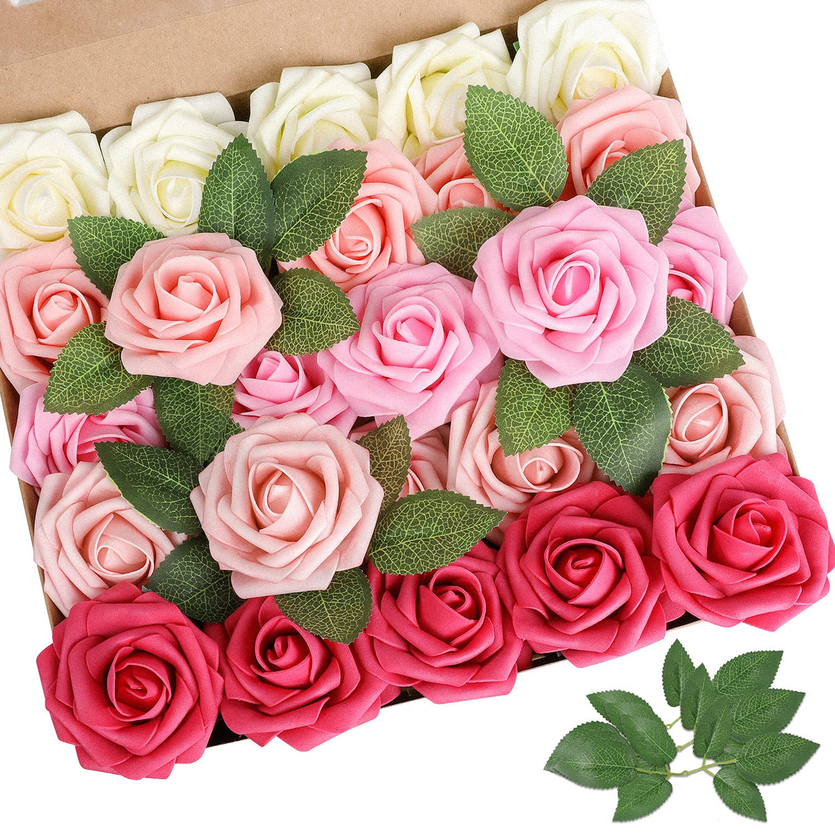 AmyHomie artificial rose lifelike close-up with realistic petals for wedding bouquets.