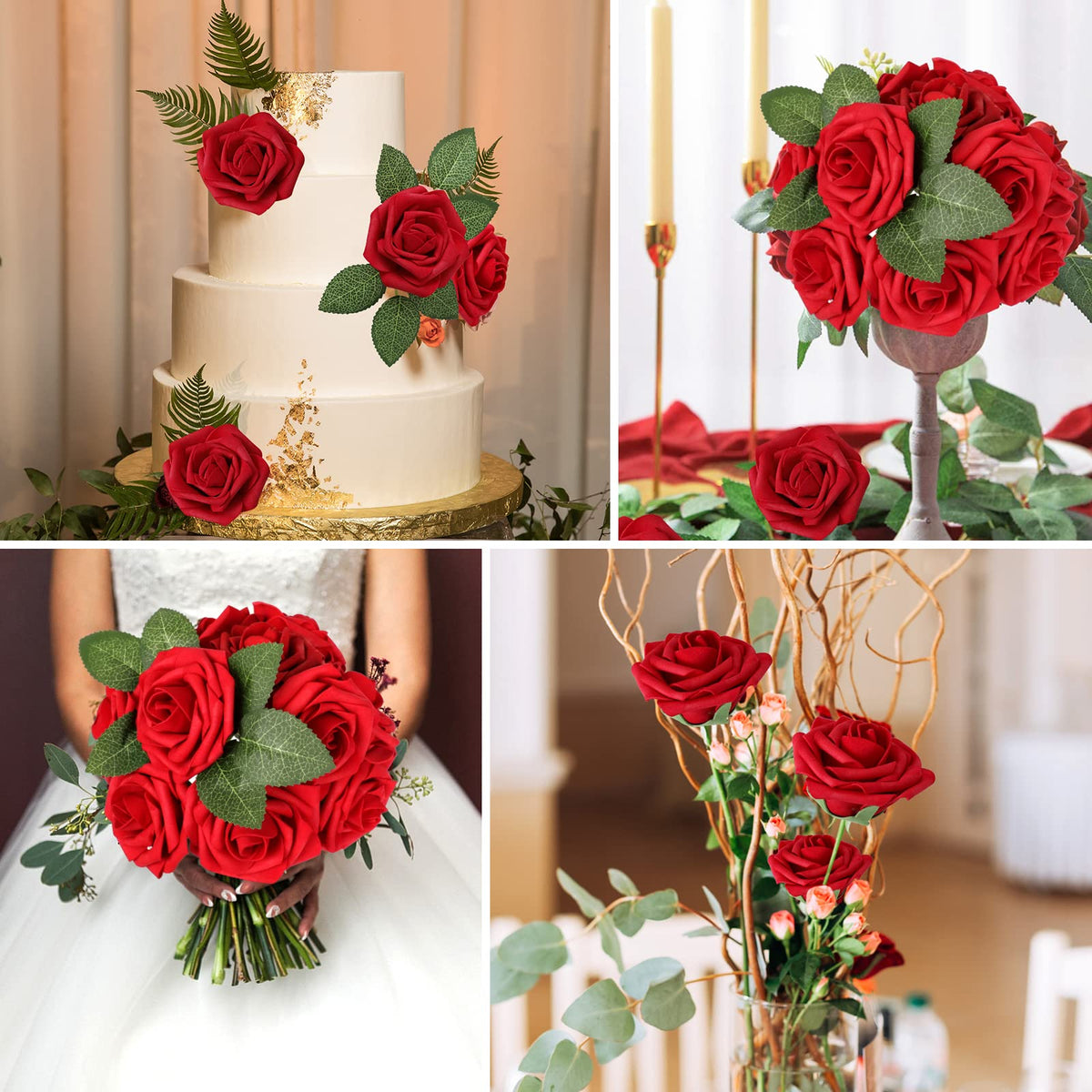 AmyHomie bendable stems enable precise bouquet shaping and design