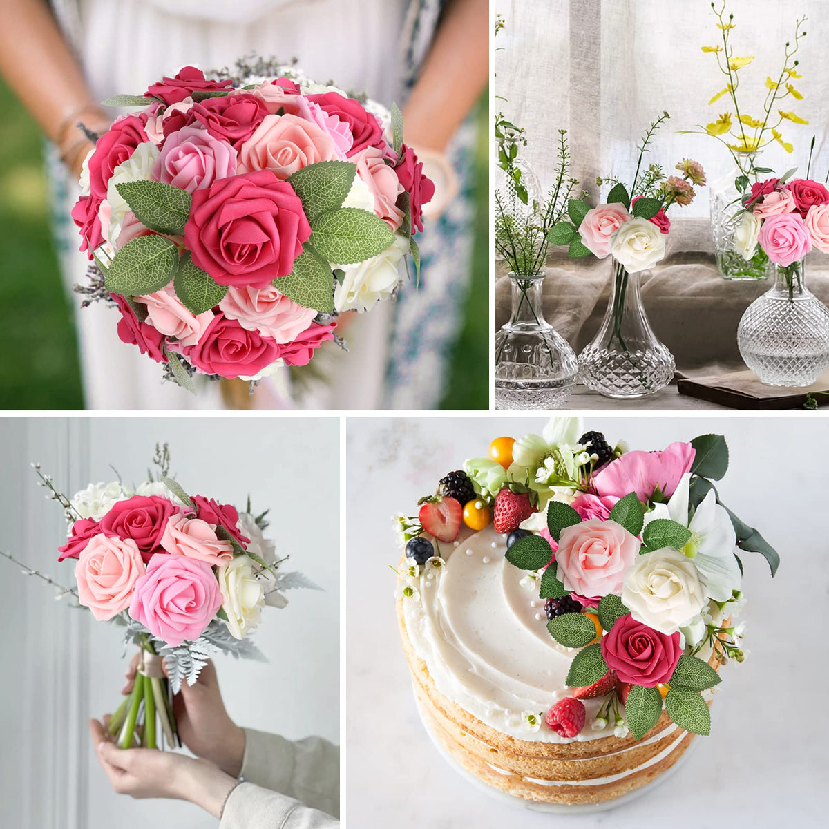 AmyHomie hypoallergenic pollen-free roses ideal for guests with allergies.