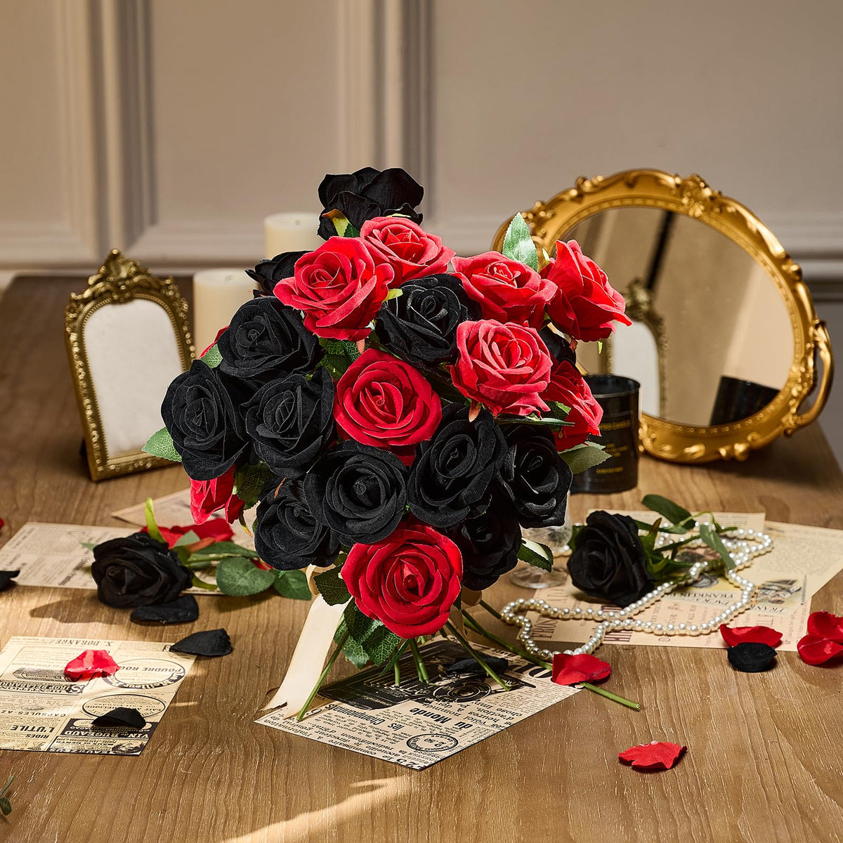 AmyHomie pet-friendly artificial roses safe for homes with kids or pets