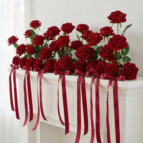 AmyHomie velvet rose flowers ideal for party decor and table settings