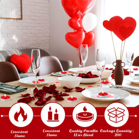 Amylove dining table decoration tea lights provide safe long-lasting light for meals