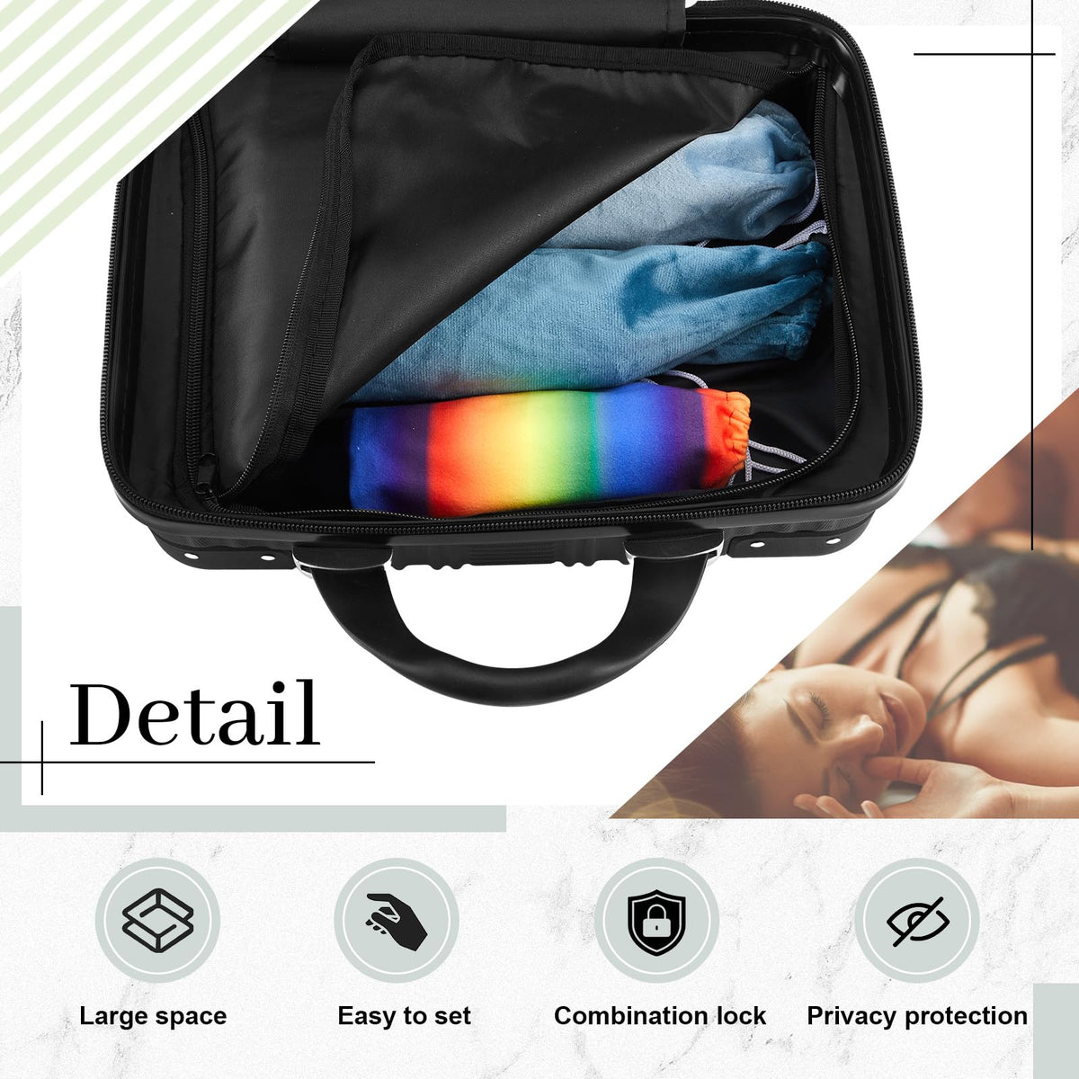 Amylove lock box materials ABS and PC ensure durability.