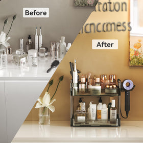 AmzAge toothbrush/shaver rack keeps daily hygiene essentials tidy and accessible.