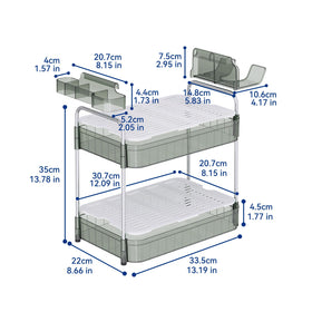 AmzAge 8-inch vertical clearance fits tall bottles without crowding.