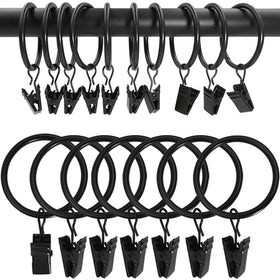 AMZSEVEN curtain rings 100-pack close-up shows durable metal construction for heavy drapes