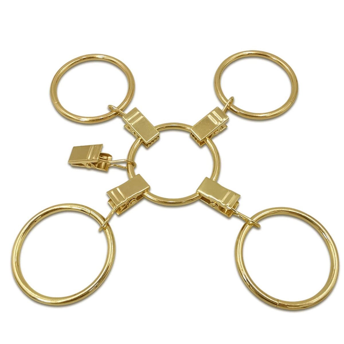 AMZSEVEN gold finish enhances décor on drapery rings