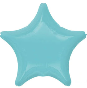 Anagram 19in star blue balloon brightens indoor or outdoor party setups.