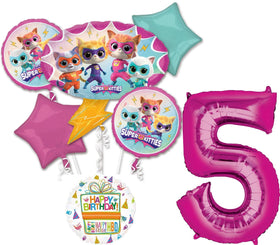 Anagram 34in pink number 5 foil balloon for bold birthday decor and focal point.