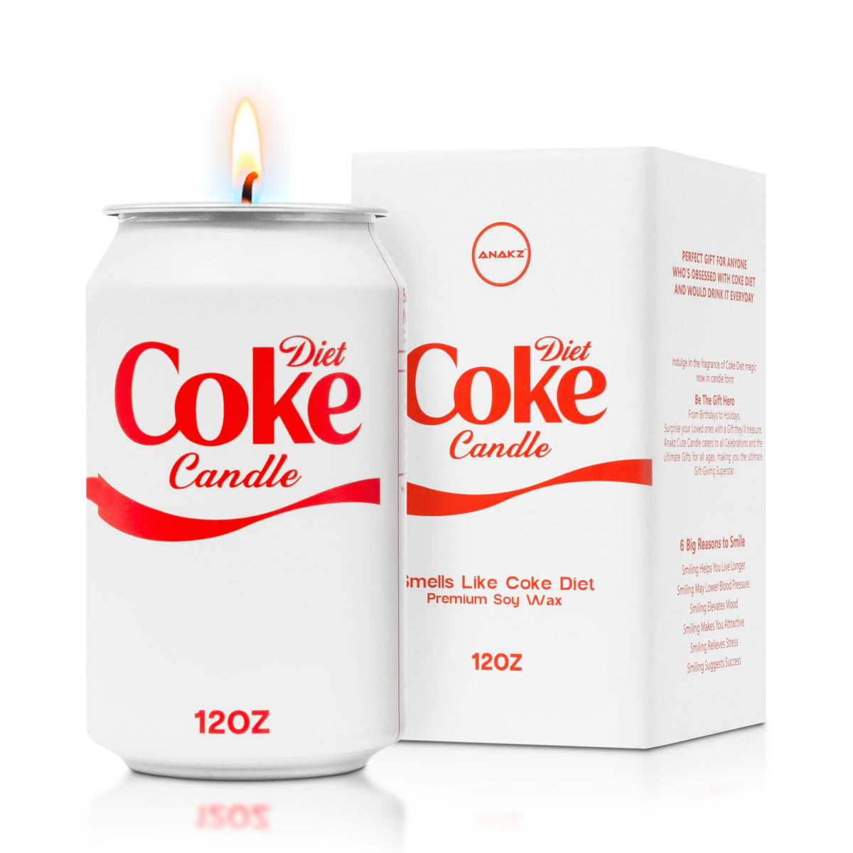 Anakz Diet Candle emits a soda aroma to brighten a cozy space.