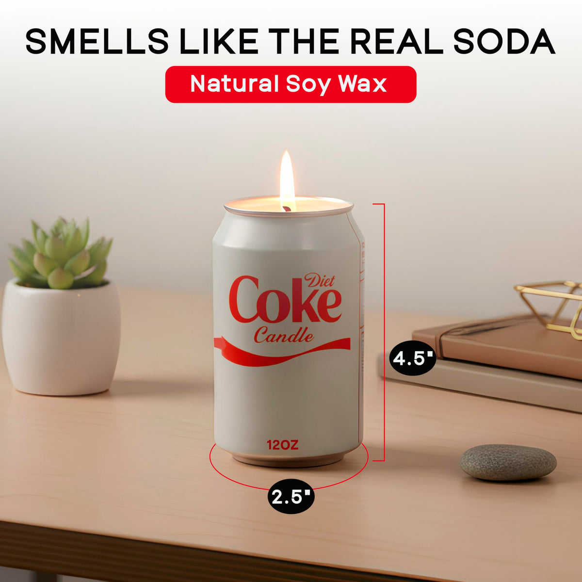 Premium soy wax with cola scent for a soothing aroma.