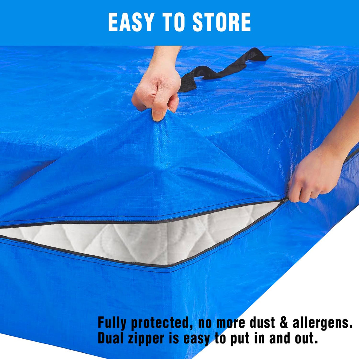 ANALIM waterproof PE material shields mattress from spills and moisture