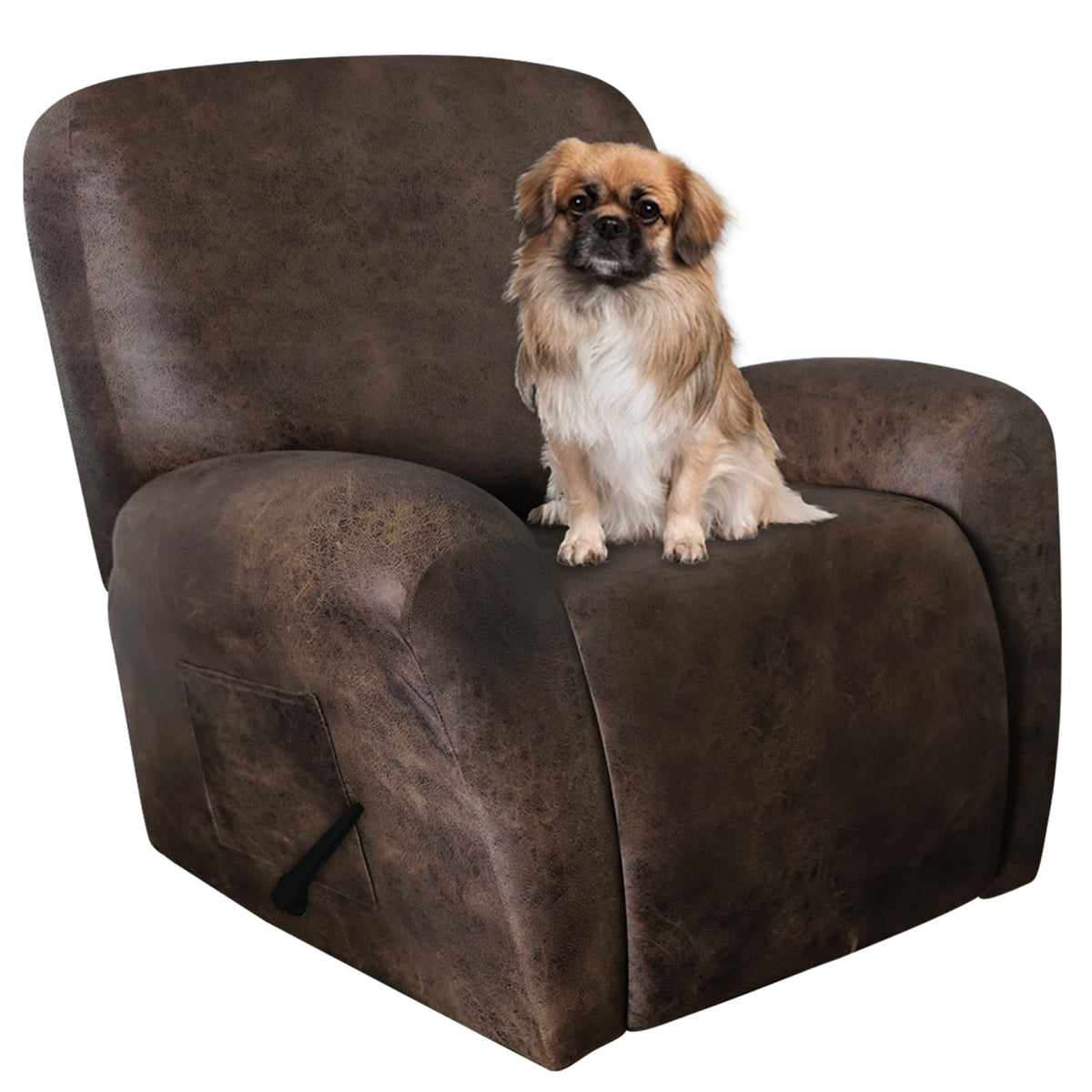 ANARACHON leather-like recliner cover backrest showing premium texture and protection