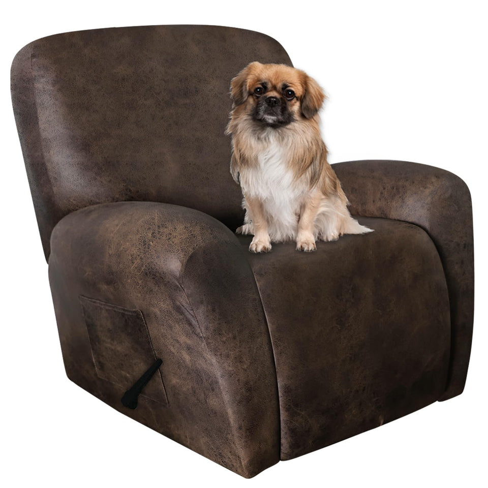 ANARACHON leather-like recliner cover backrest showing premium texture and protection
