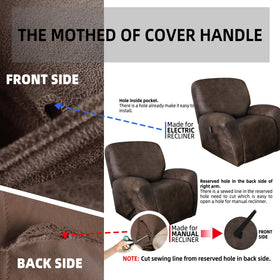 ANARACHON recliner cover with elastic edges for secure fit