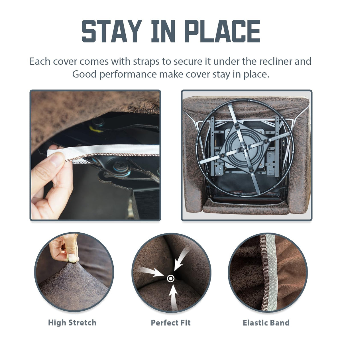 ANARACHON recliner cover kit with guide for quick setup