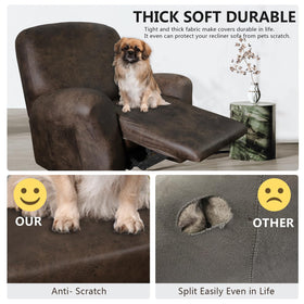 ANARACHON leather-like recliner cover left arm adding style and coverage