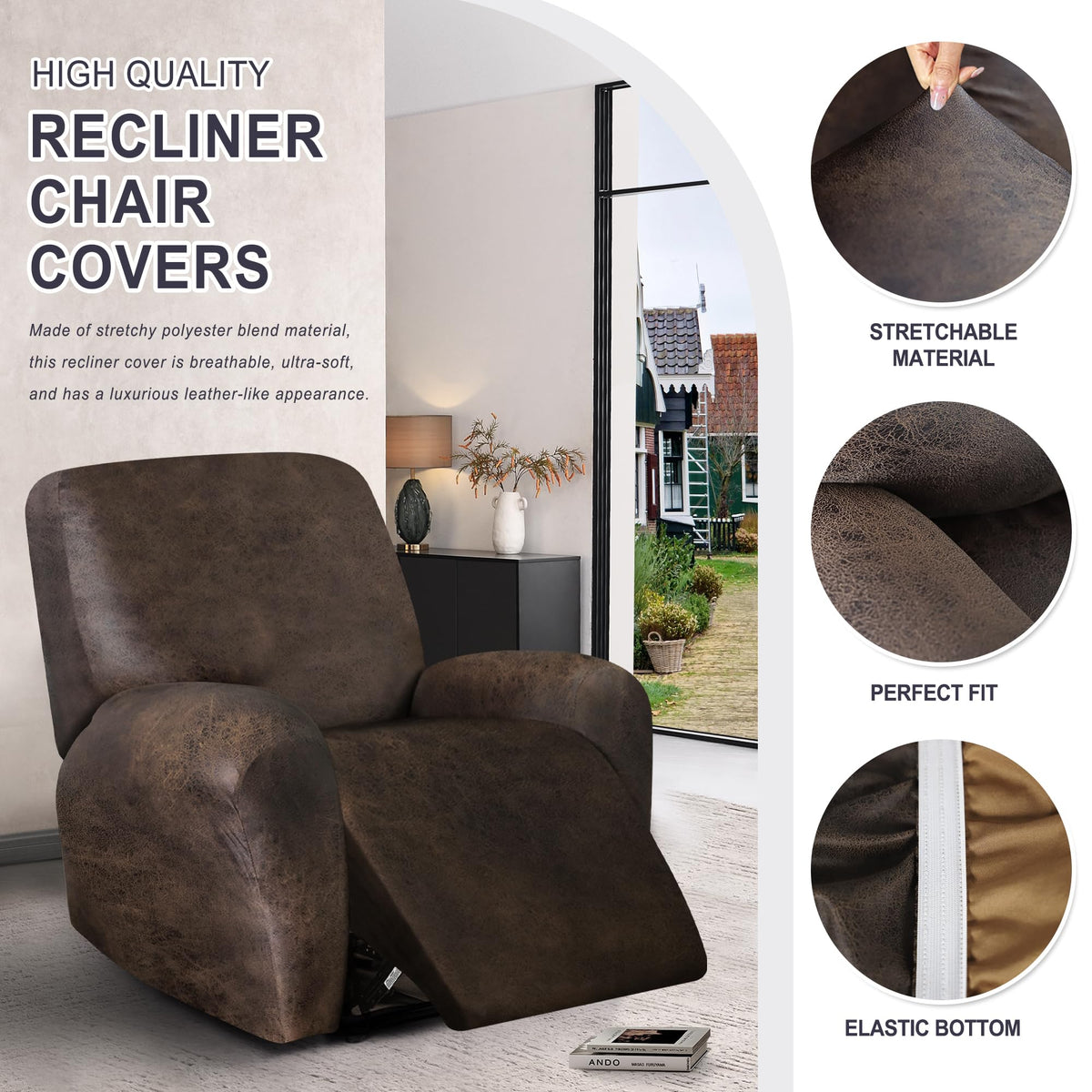 ANARACHON four-piece set on a recliner shows full protection