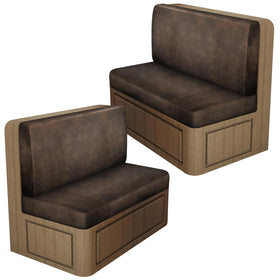 ANARACHON leather-look RV dinette seat cover, front view, adds modern style and cushion protection.