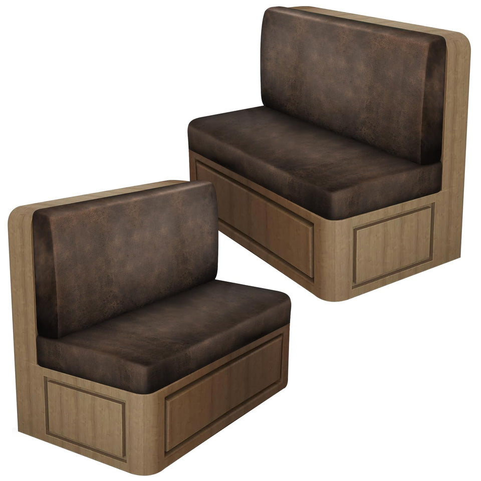 ANARACHON leather-look RV dinette seat cover, front view, adds modern style and cushion protection.