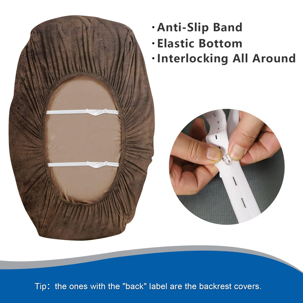 ANARACHON machine-washable RV cushion cover for easy cleaning after travel.