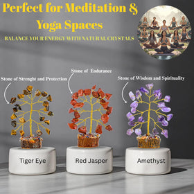 ANAYA AGATE Crystal Tree mini-green-aventurine enhances heart-centered decor.