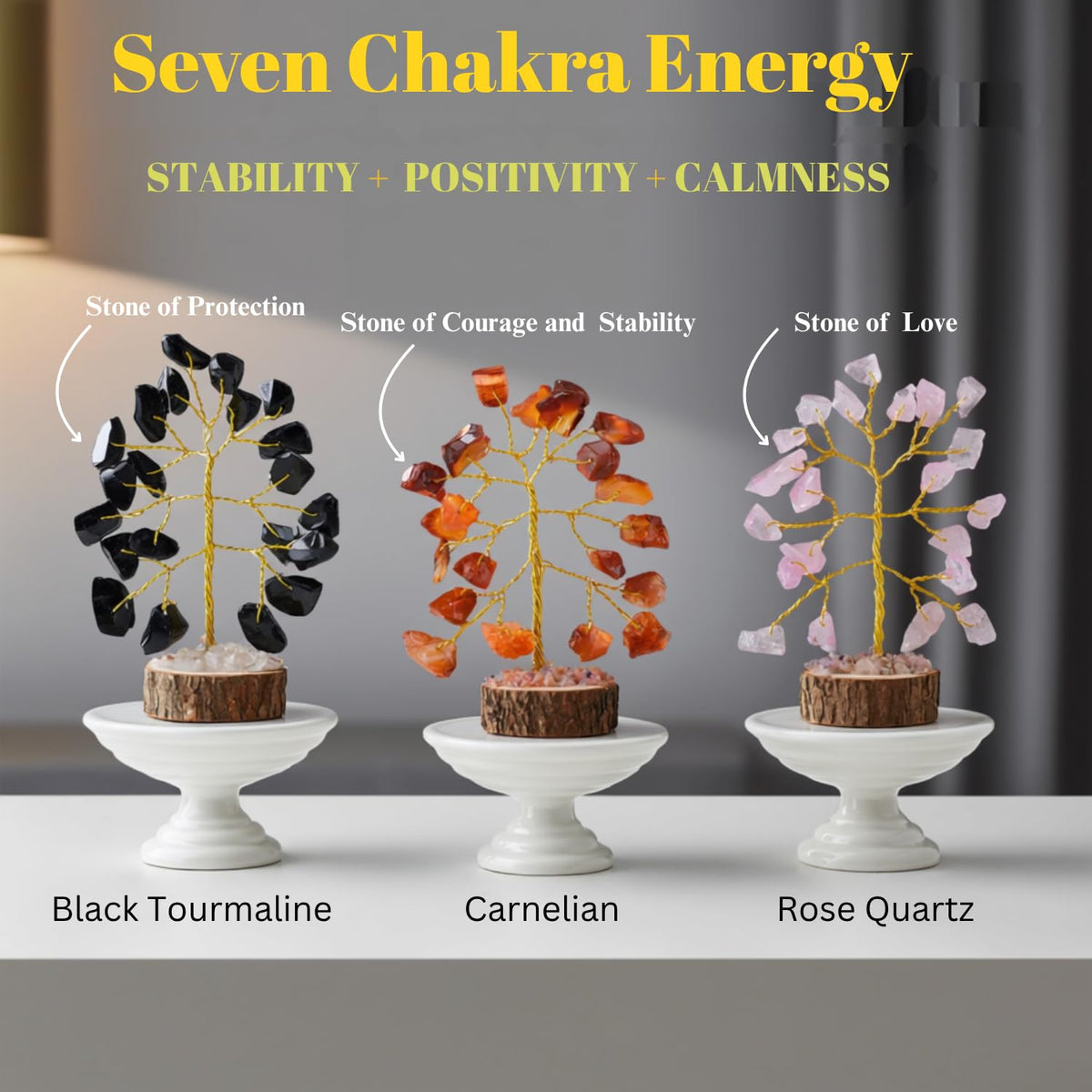 ANAYA AGATE Crystal Tree mini-lapis-lazuli suits chic office accents.