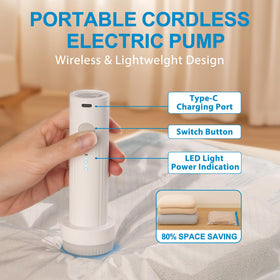 ANBIUX cordless pump included powers quick air removal for travel