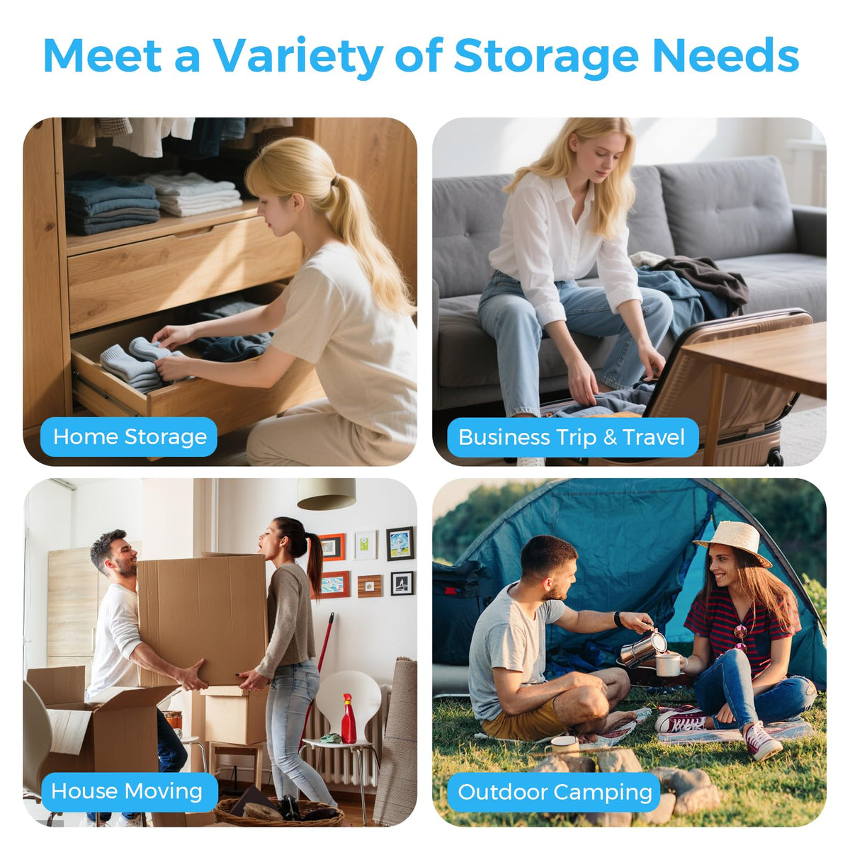 ANBIUX travel solution ready for trips, holidays, and dorm storage