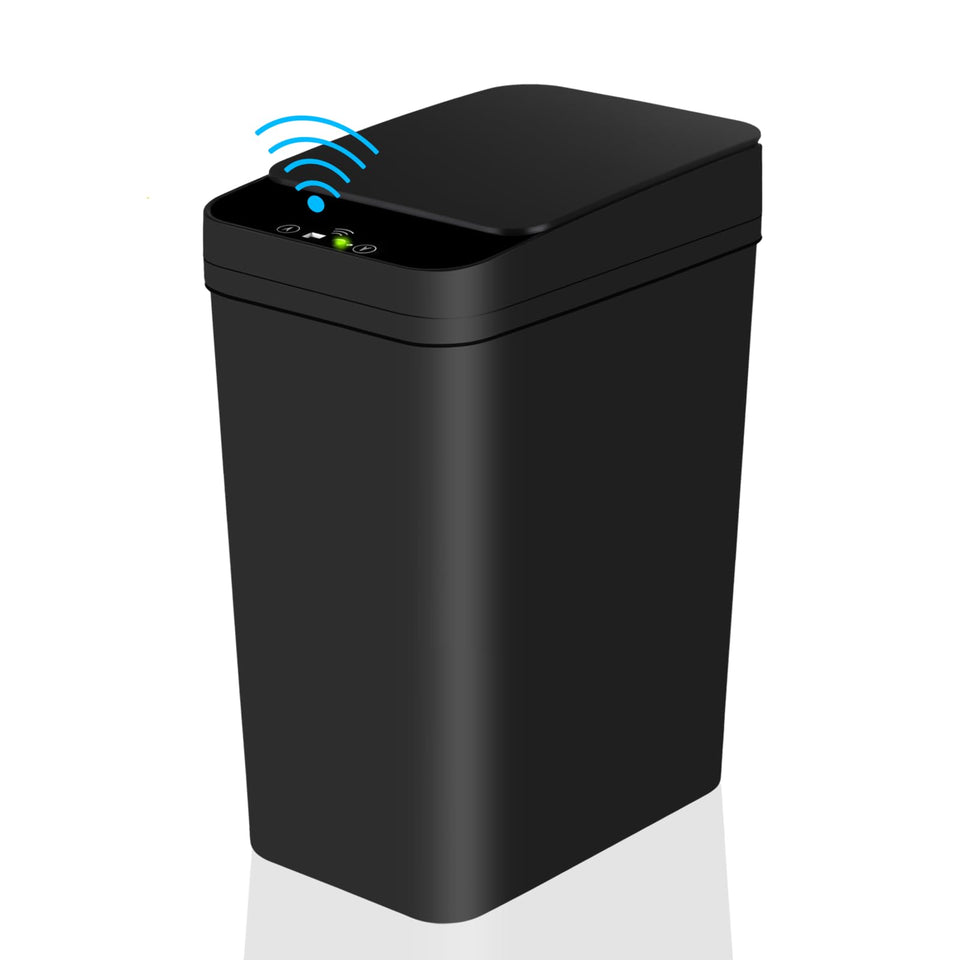 Anborry bathroom touchless trash can lid opening for hands-free use.