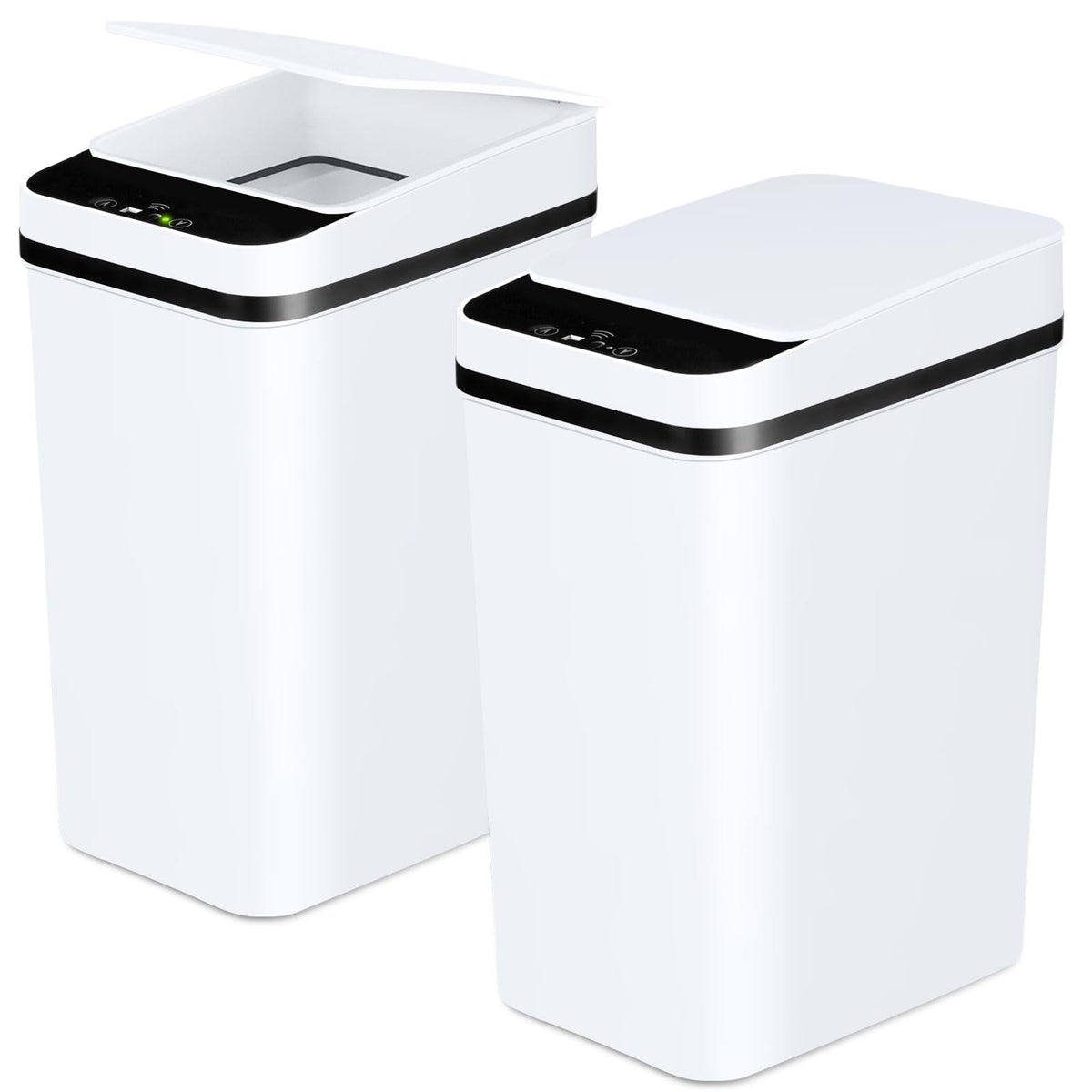 Anborry 2.2-gallon front view trash can for compact bathrooms.