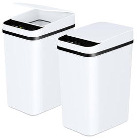 Anborry 2.2-gallon front view trash can for compact bathrooms.