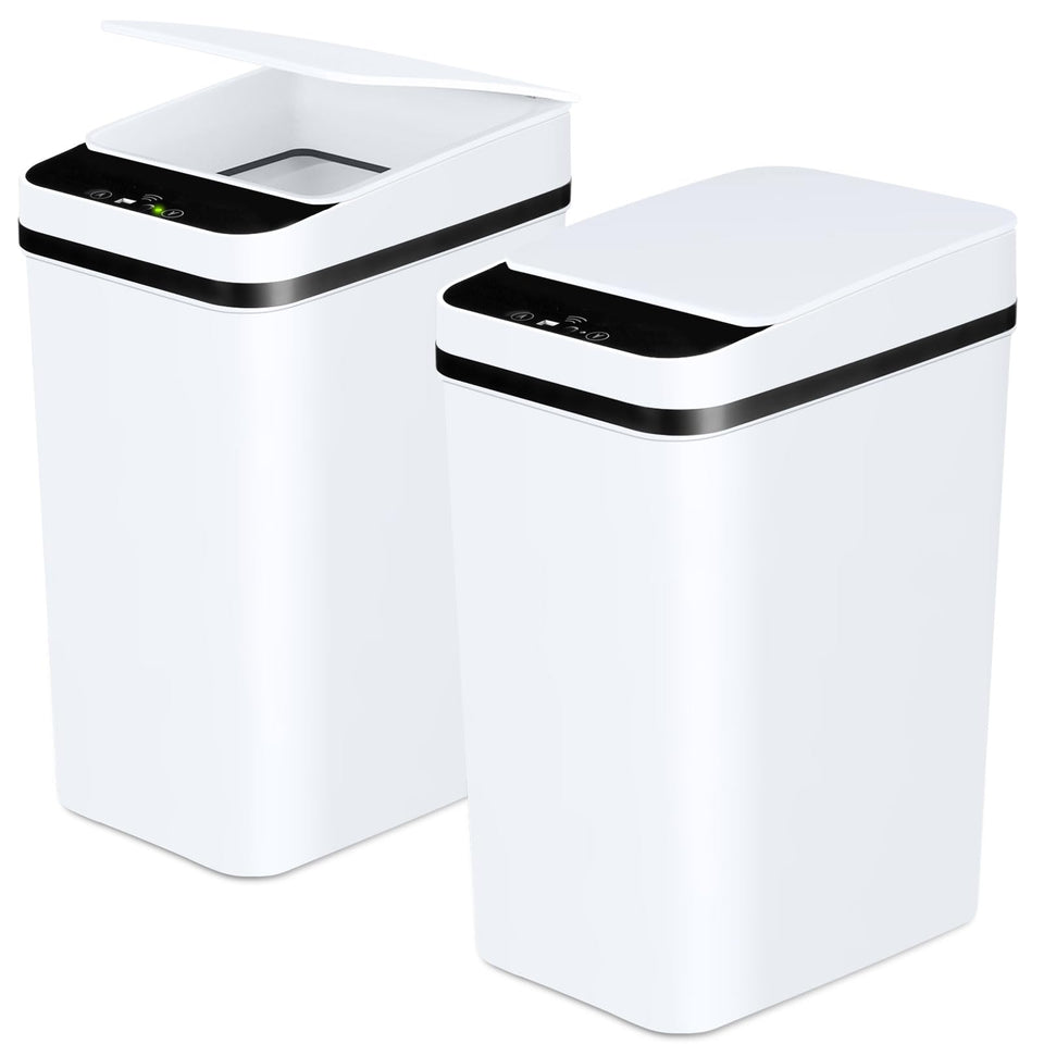 Anborry 2.2-gallon front view trash can for compact bathrooms.