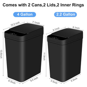 Anborry bathroom trash can airtight seal, helps contain odors between uses.