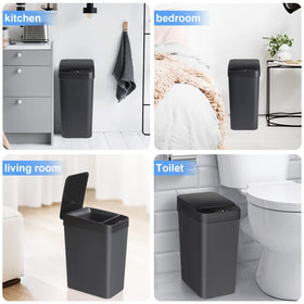 Anborry bathroom trash can dual-pack ready image, space-saving solution for multiple rooms.