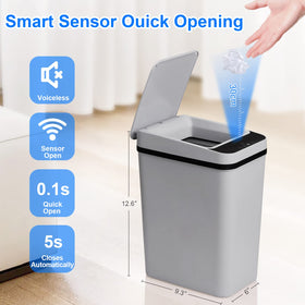 Anborry smart touchless trash can airtight seal helps odor control in small rooms.