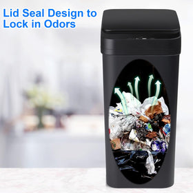 Anborry touchless bin enables hands-free disposal in bathrooms.