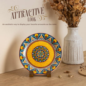 ANBOXIT pine wood display stand highlights plates and photos with rustic charm