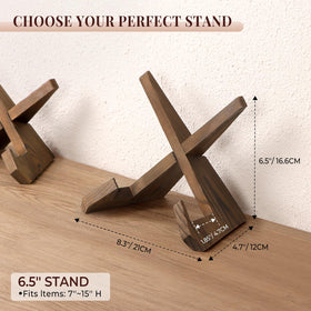 ANBOXIT rustic pine wood surface adds warmth to home displays.