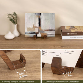 ANBOXIT wood stand showcases records and small art with stable support